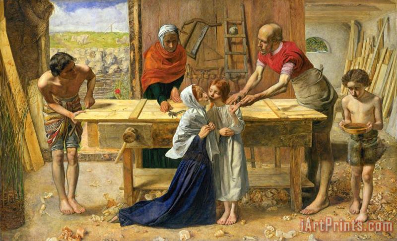 Christ in The House of His Parents (`the Carpenter's Shop') painting - John Everett Millais Christ in The House of His Parents (`the Carpenter's Shop') Art Print